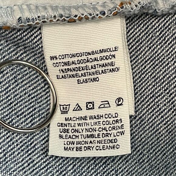 NWT Free People We The Free Avery Bermuda Denim Jean Short Size 25 Pacific Blue - Picture 10 of 13